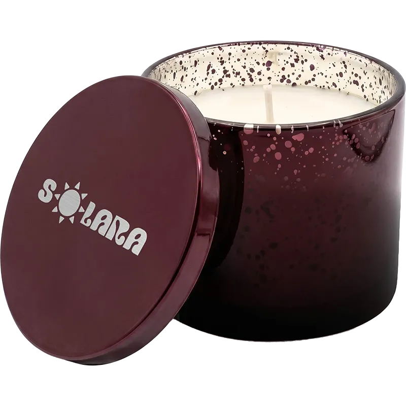 10oz Metallic Glass Candle With Tin Lid