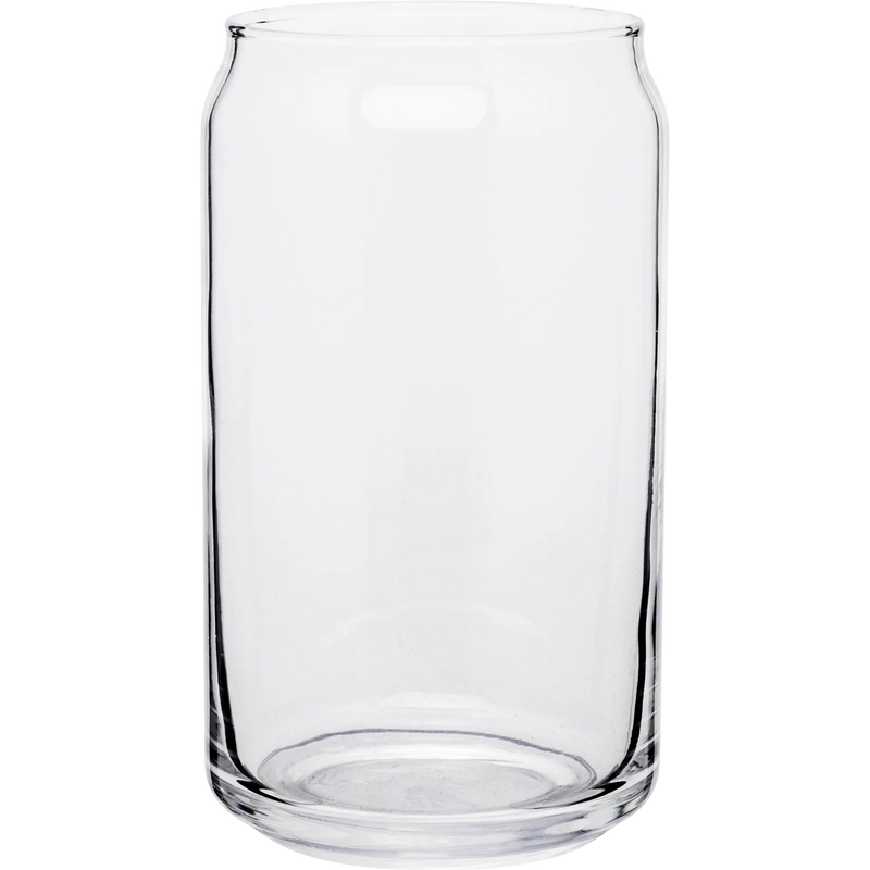 Clear Glass Soda Can 16oz
