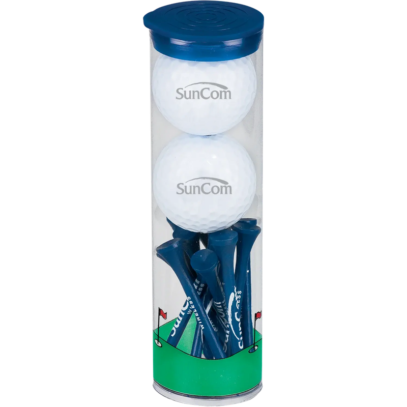 2 Ball Tall Tube with Bridgestone Treo Golf Balls