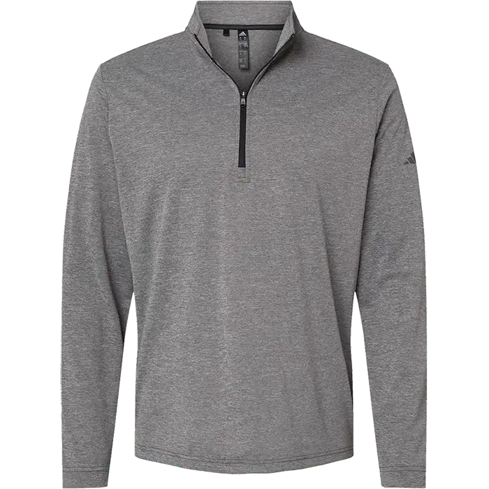 Adidas Ultimate365 lightweight quarter-zip pullover in black heather
