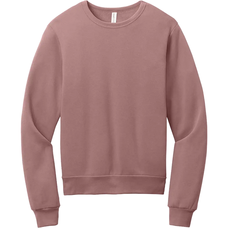 BELLA+CANVAS Sponge Fleece Classic Crewneck Sweatshirt in Mauve for custom branded apparel and corporate promotional merchandise