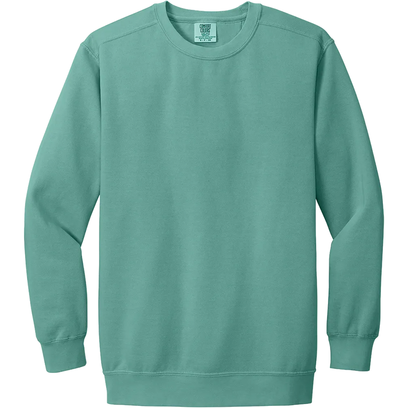 Comfort Colors Ring Spun Crewneck Sweatshirt in Teal for custom branded sweatshirts