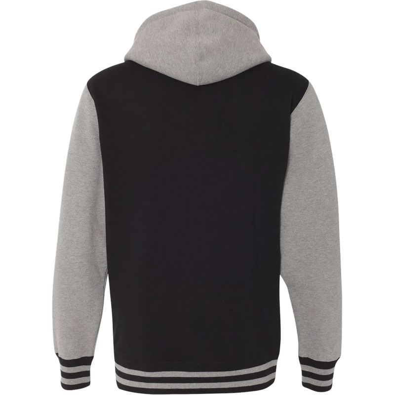 Independent Trading Co Heavyweight Varsity Full-Zip Hooded Sweatshirt