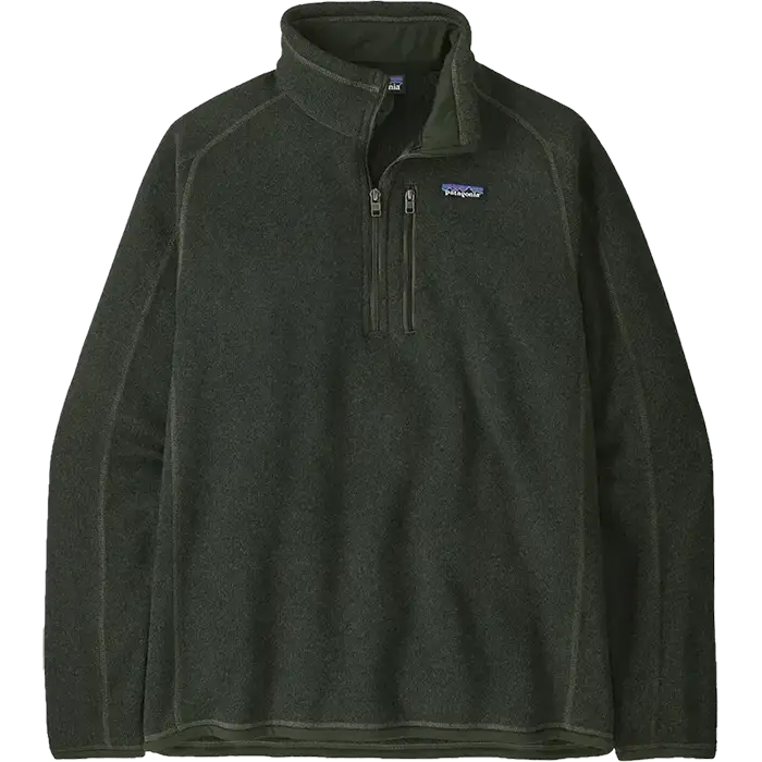 Patagonia Better Sweater quarter-zip fleece pullover in olive green