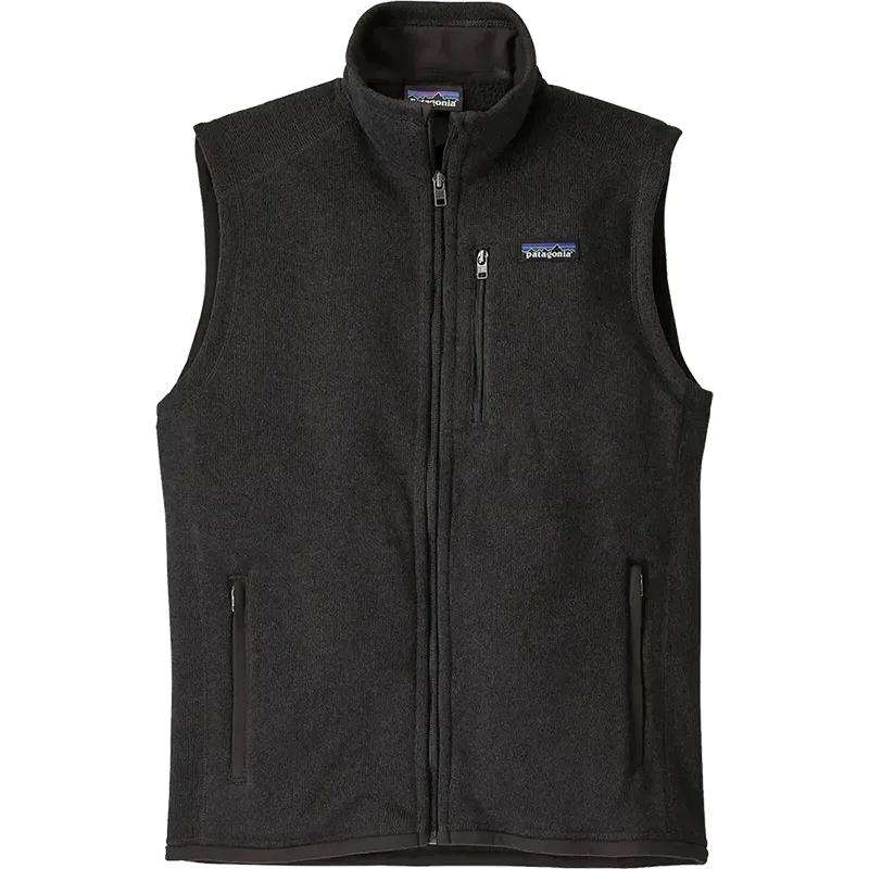 Patagonia Better Sweater Fleece Vest in Black with full-zip design and zippered pockets