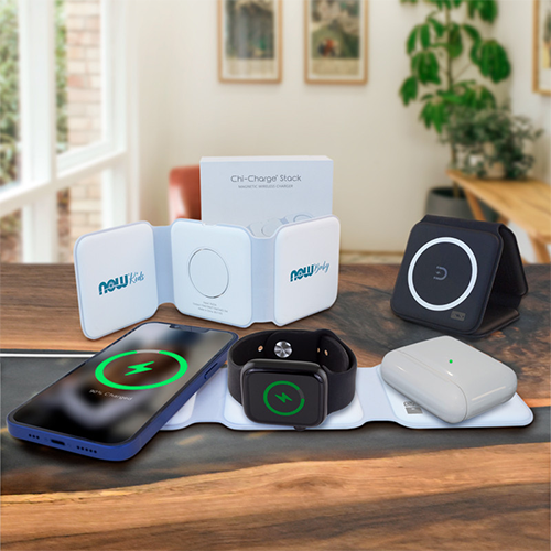 Chi-Charge Stack Foldable 3-IN-1 Fast Charge Mat for Apple and Android