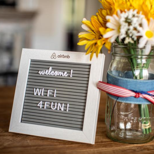Cipher Wood Frame with Plastic Letter Board