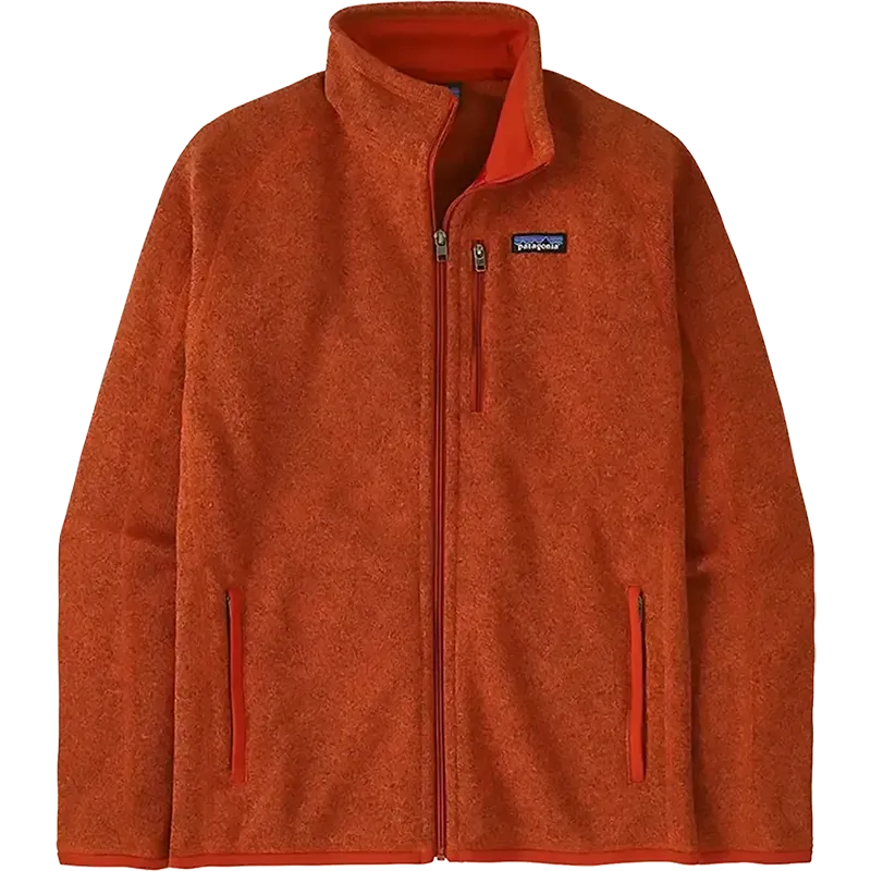 Patagonia Better Sweater Fleece Jacket in Coral Orange with full-zip design and zippered pockets