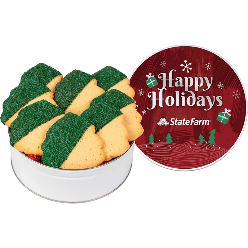 Decadent Christmas Tree Cookie Gift Tin