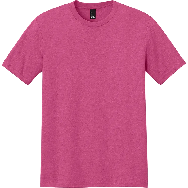 District Perfect Tri Tee in Fuchsia Frost crew neck short sleeve t-shirt for custom branding