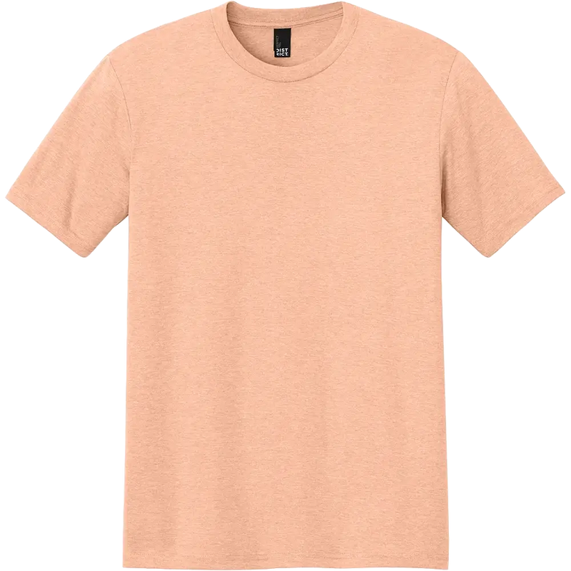 District Perfect Tri Tee in Heathered Dusty Peach crew neck short sleeve t-shirt for custom branding