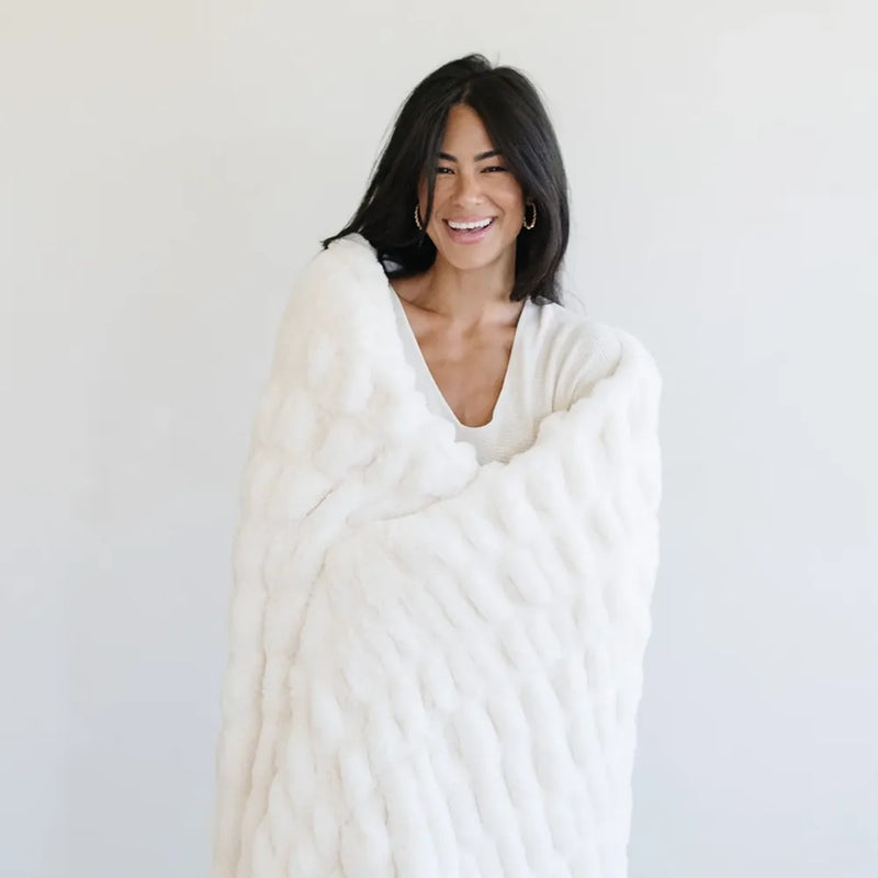 Saranoni Double Ruched Faux Fur