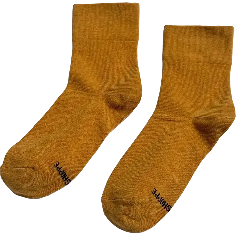 Marigold Le Bon Shoppe Sneaker Socks featuring a soft knit construction, ankle-length fit, and cushioned comfort for everyday wear