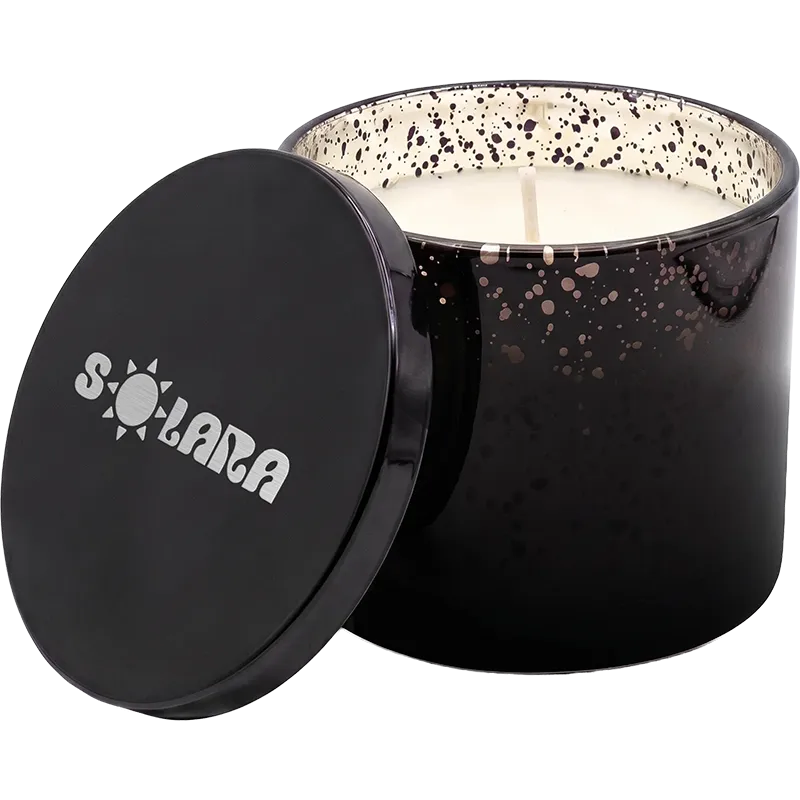 10oz Metallic Glass Candle With Tin Lid