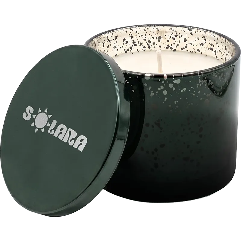 10oz Metallic Glass Candle With Tin Lid