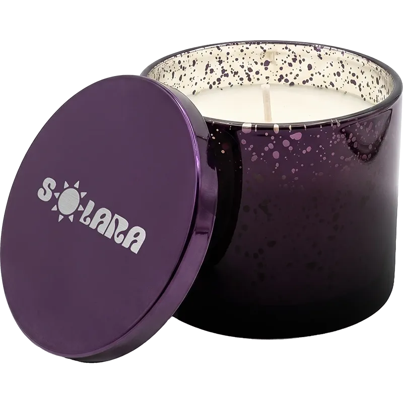 10oz Metallic Glass Candle With Tin Lid