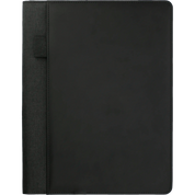 Black notebook cover on a white background