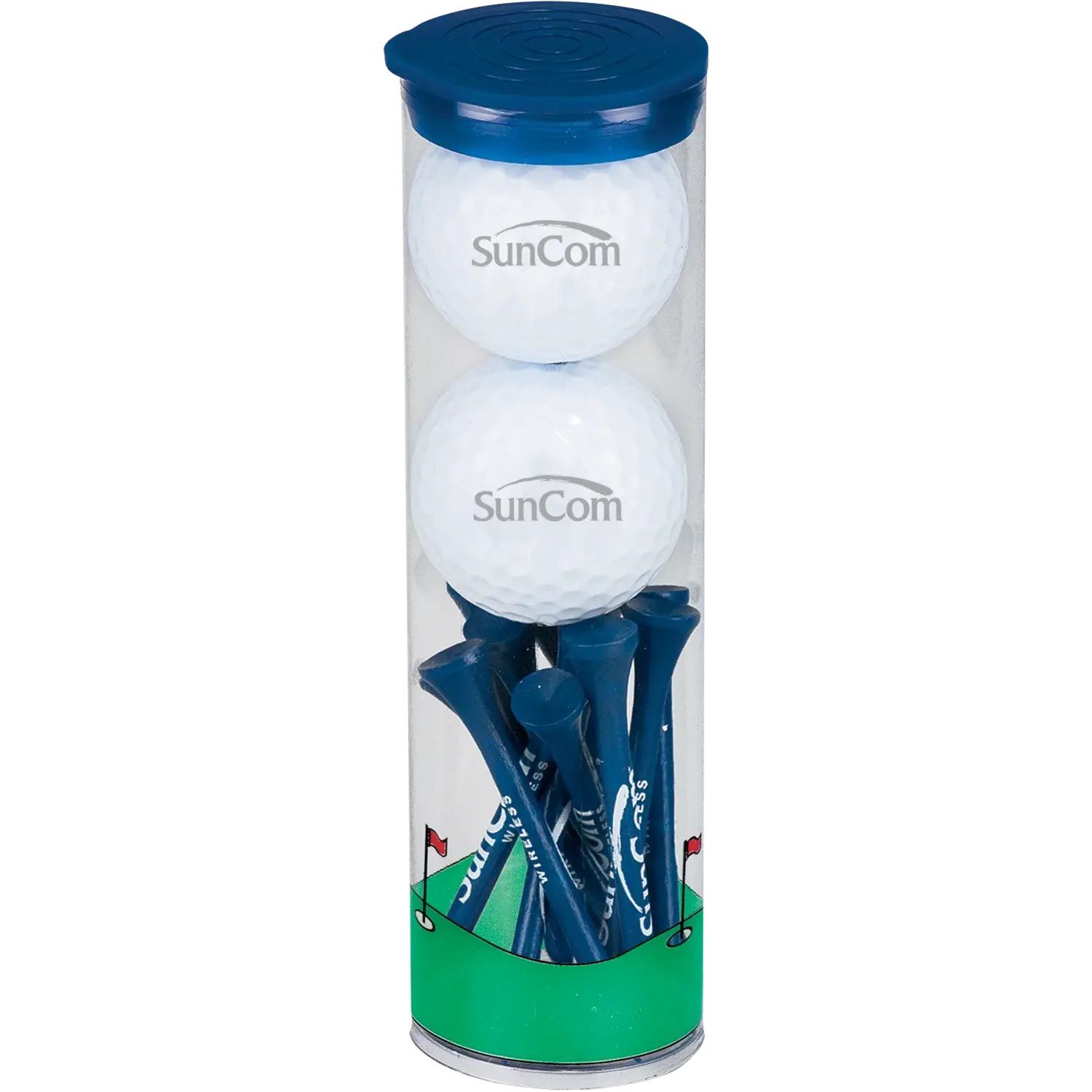 2 Ball Tall Tube with Bridgestone Treo Golf Balls