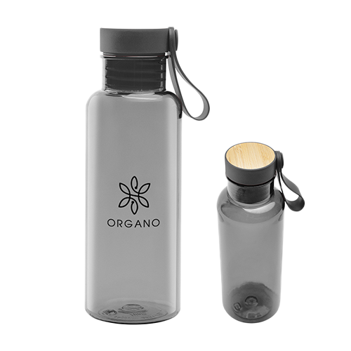 Cade rPET Bottle With Bamboo Accent Lid And Silicone Easy Carry Handle 20oz