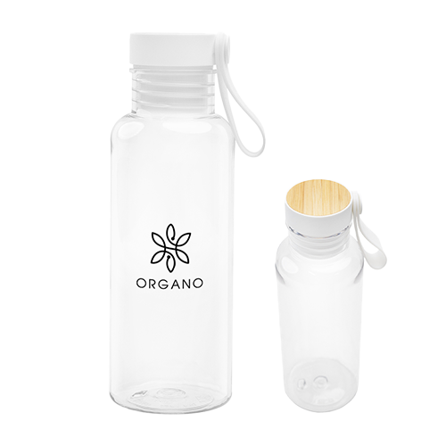 Cade rPET Bottle With Bamboo Accent Lid And Silicone Easy Carry Handle 20oz