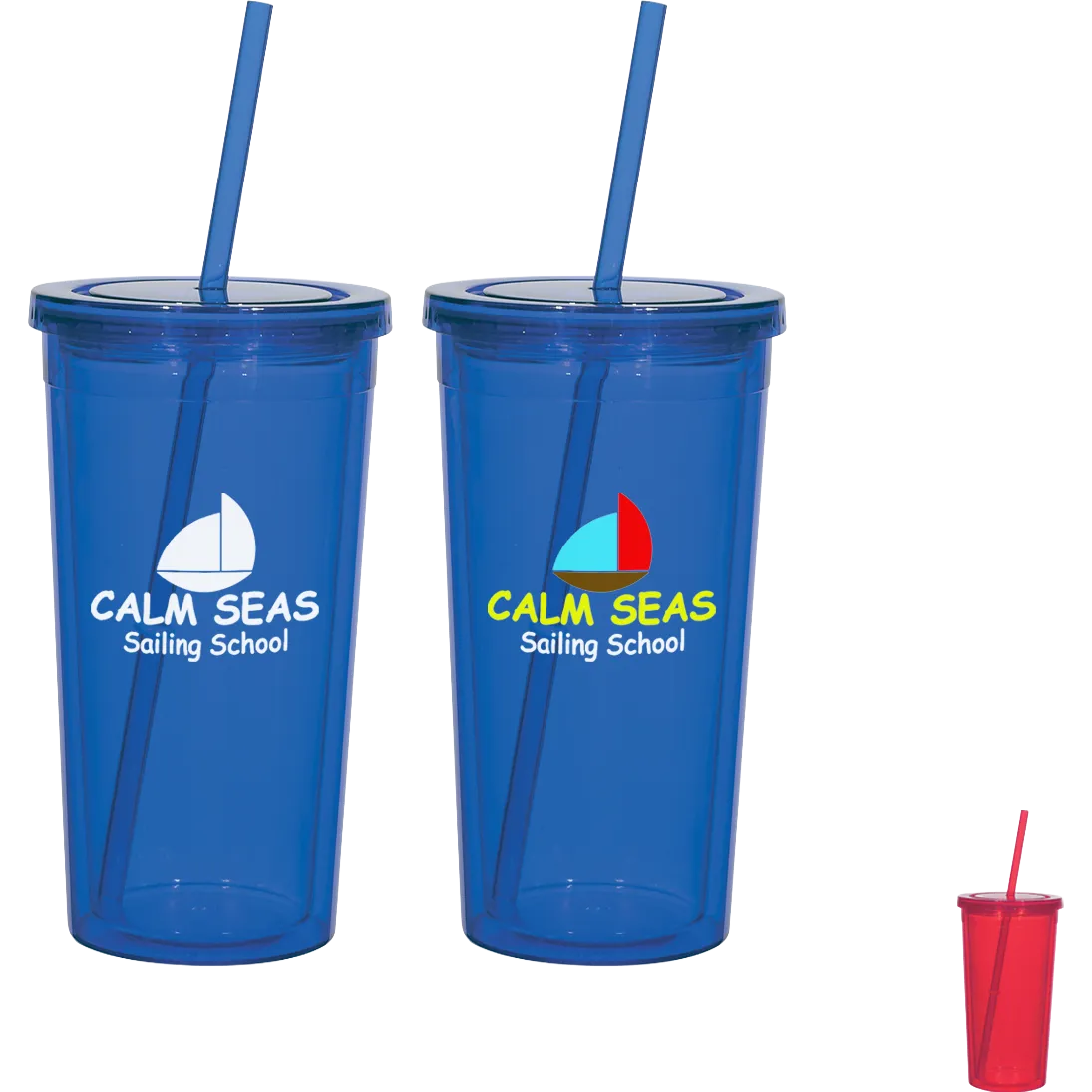 Double Wall Acrylic Tumbler With Straw 24oz