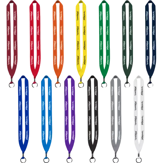3/4" Polyester Lanyard with Metal Crimp & Split-Ring