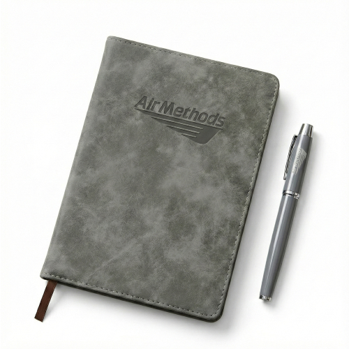 TiTUS® Executive Velveteen PU Lather A5 Notebook, Pen in EVA Case Gift Set