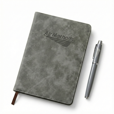 TiTUS® Executive Velveteen PU Lather A5 Notebook, Pen in EVA Case Gift Set