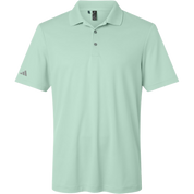 Adidas Light green polo shirt with Adidas logo on a white background