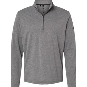 Adidas Ultimate365 lightweight quarter-zip pullover in black heather