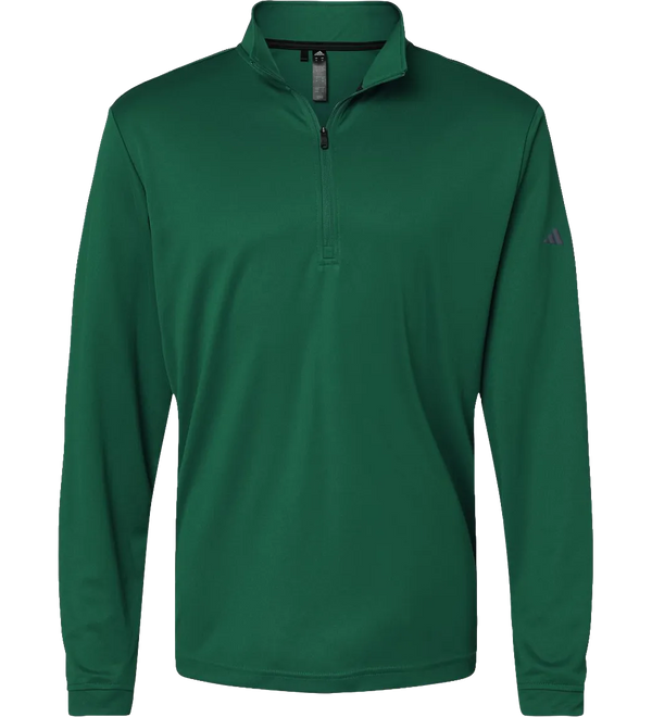 Adidas-Ultimate365-Lightweight-Quarter-Zip-Pullover-Collegiate-Green-Front.webp