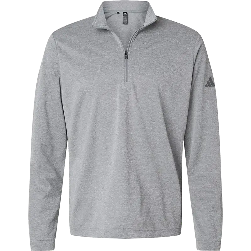Adidas Ultimate365 lightweight quarter-zip pullover in grey three melange