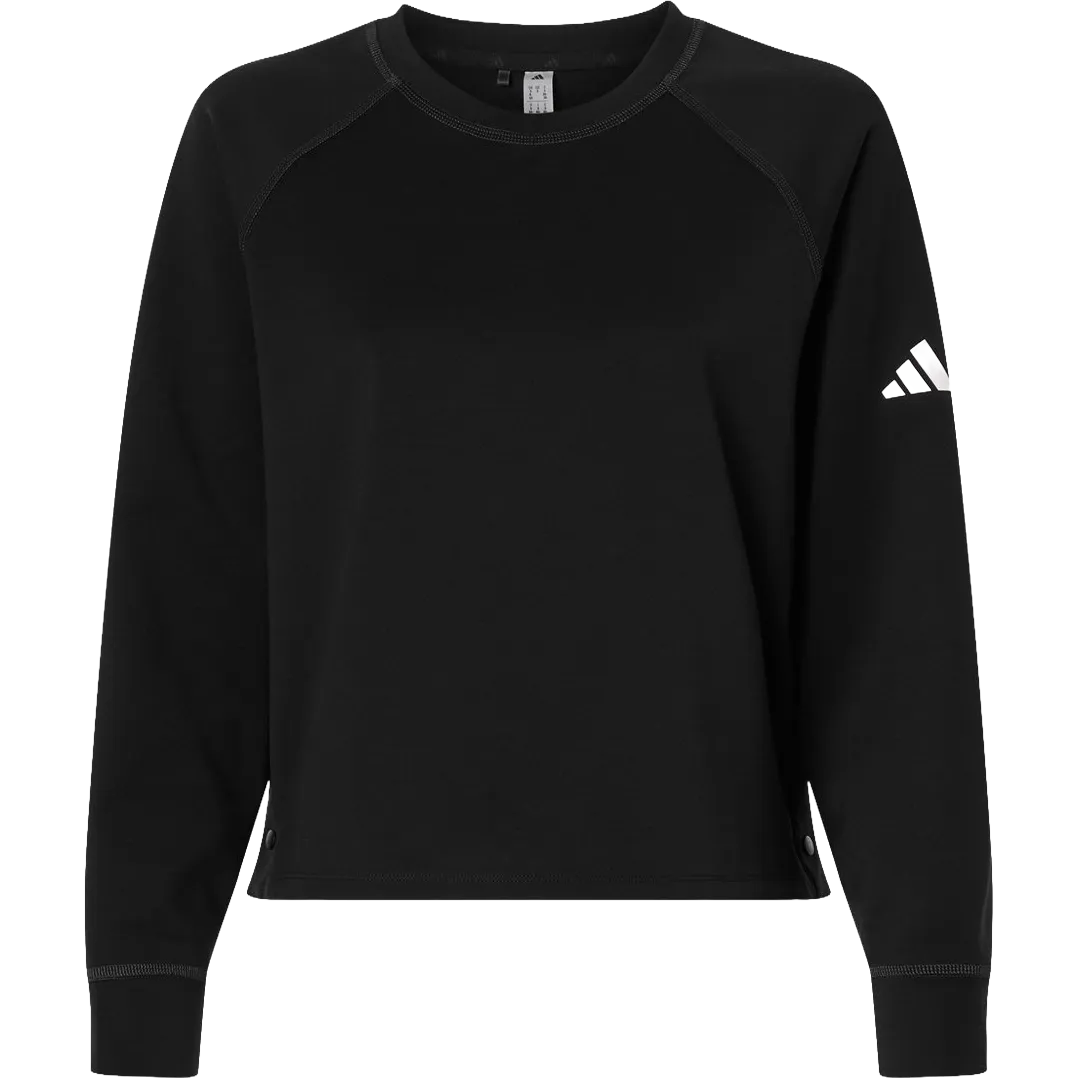 Adidas Women's Beyond Side-Snap Crewneck Sweatshirt