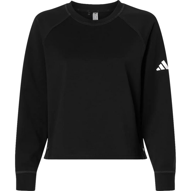 Adidas Women's Beyond Side-Snap Crewneck Sweatshirt