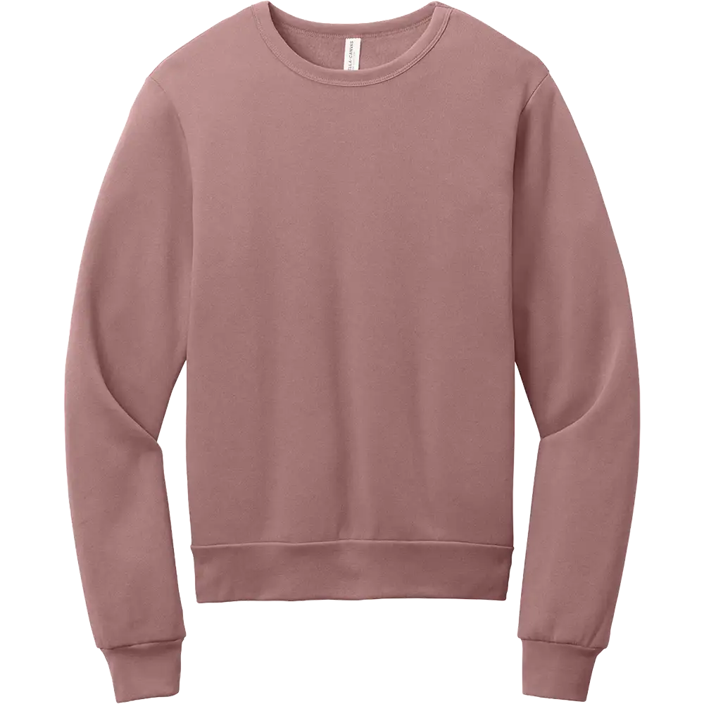 BELLA+CANVAS Sponge Fleece Classic Crewneck Sweatshirt in Mauve for custom branded apparel and corporate promotional merchandise