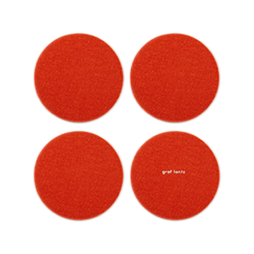 Bierfilzl Merino Wool Round Coaster Solid 4 Pack