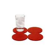 Bierfilzl Merino Wool Round Coaster Solid 4 Pack
