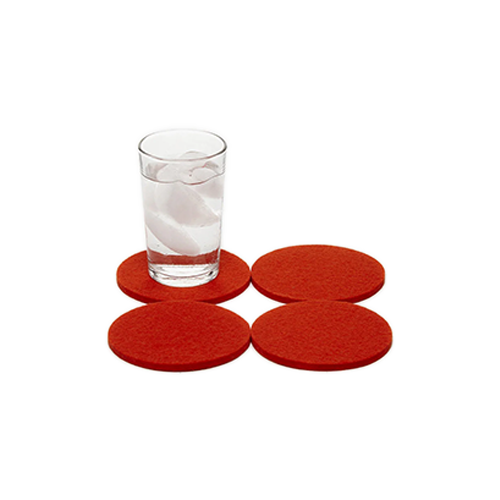 Bierfilzl Merino Wool Round Coaster Solid 4 Pack