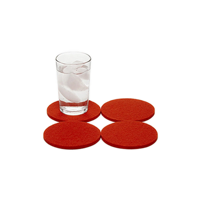 Bierfilzl Merino Wool Round Coaster Solid 4 Pack