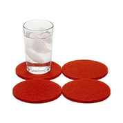 Bierfilzl Merino Wool Round Coaster Solid 4 Pack
