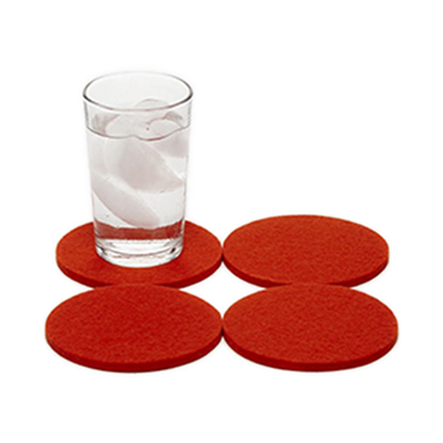 Bierfilzl Merino Wool Round Coaster Solid 4 Pack