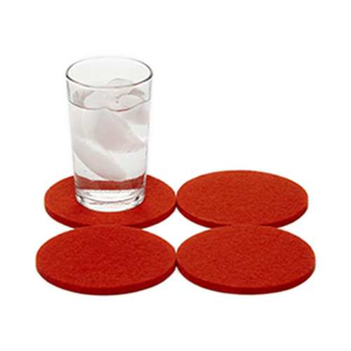 Bierfilzl Merino Wool Round Coaster Solid 4 Pack