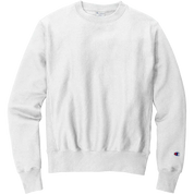 Champion Reverse Weave Crewneck Sweatshirt in White for custom branded sweatshirts