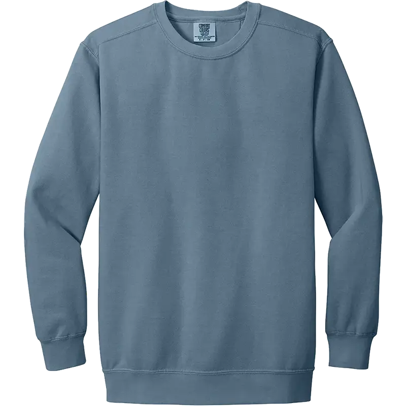 Comfort Colors Ring Spun Crewneck Sweatshirt in Blue Jean for custom branded sweatshirts