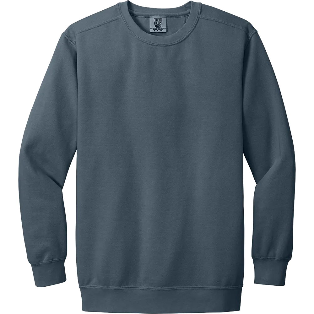 Comfort Colors Ring Spun Crewneck Sweatshirt in Denim for custom branded sweatshirts