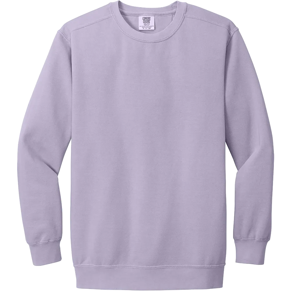 Comfort Colors Ring Spun Crewneck Sweatshirt in Orchid for custom branded sweatshirts