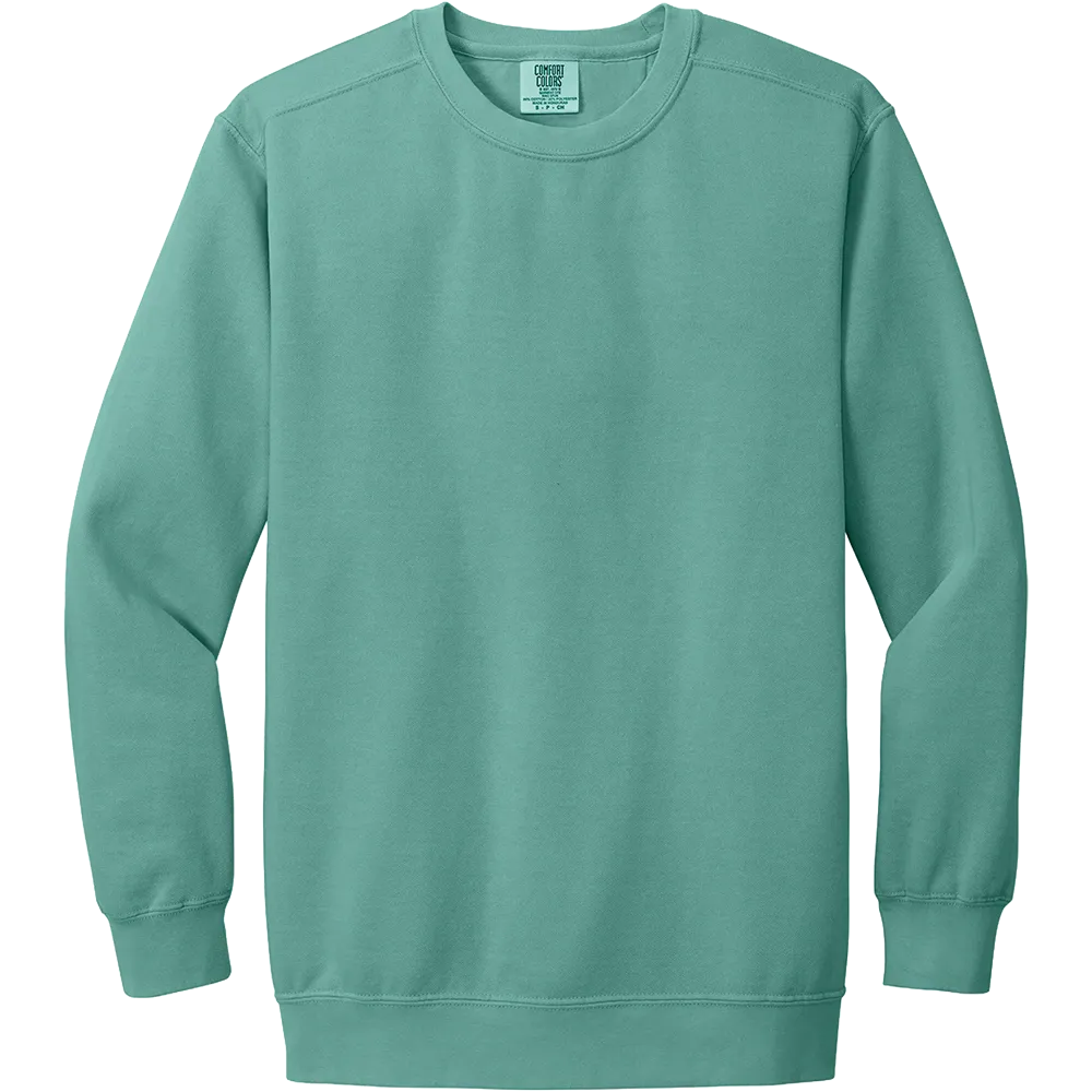 Comfort Colors Ring Spun Crewneck Sweatshirt in Teal  for custom branded sweatshirts