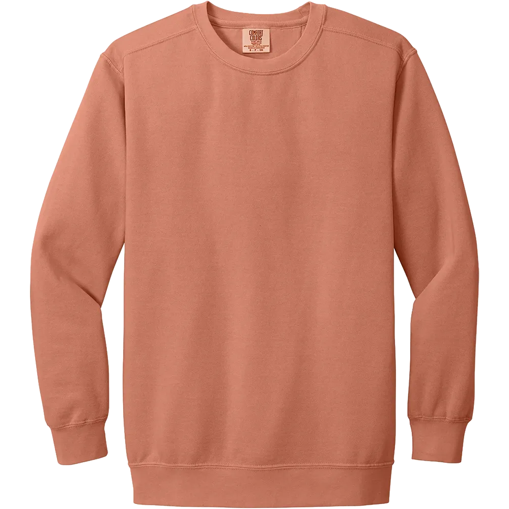 Comfort Colors Ring Spun Crewneck Sweatshirt in Terracotta for custom branded sweatshirts