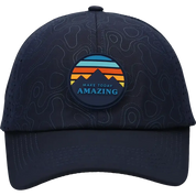 Navy blue cap with a colorful patch and 'Make Today Amazing' text on a white background