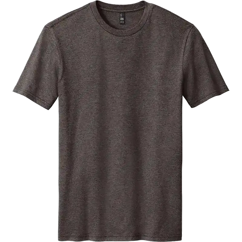 District Perfect Blend CVC Tee in Heathered Brown for custom branded t-shirts
